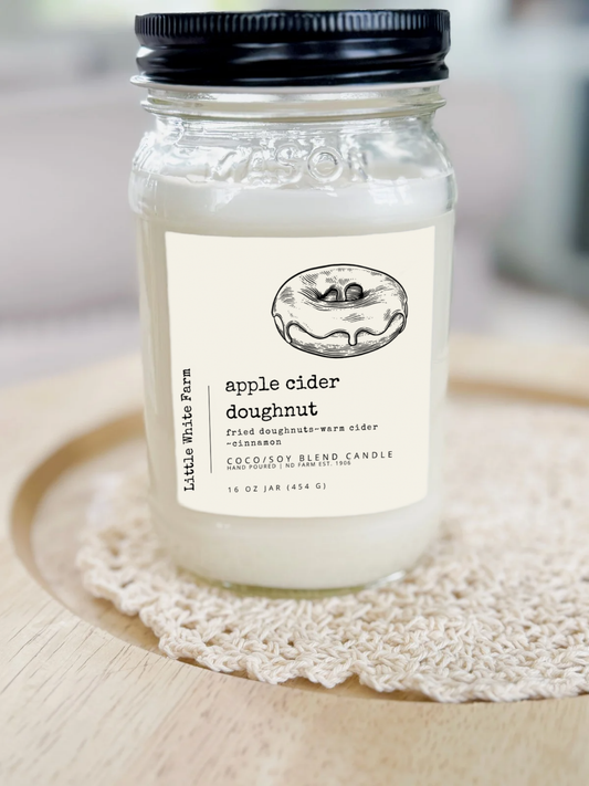 Apple Cider Doughnut Fall Collection Mason Jar Candle