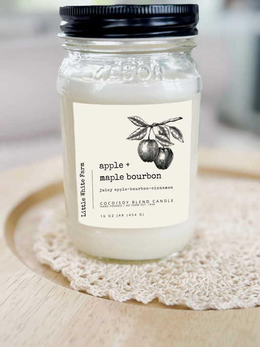 Apple + Maple Bourbon Fall Collection Mason Jar Candle