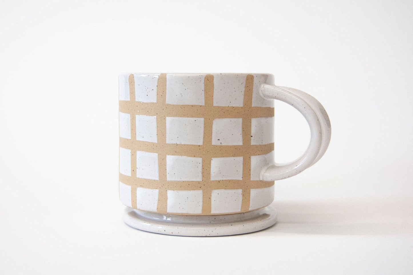 Speckle Grid Mug with Lid (2 mugs + 2 lids)