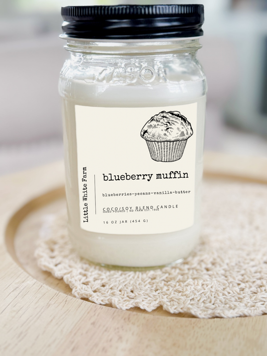 Blueberry Muffin Farmhouse Collection Mason Jar Candle