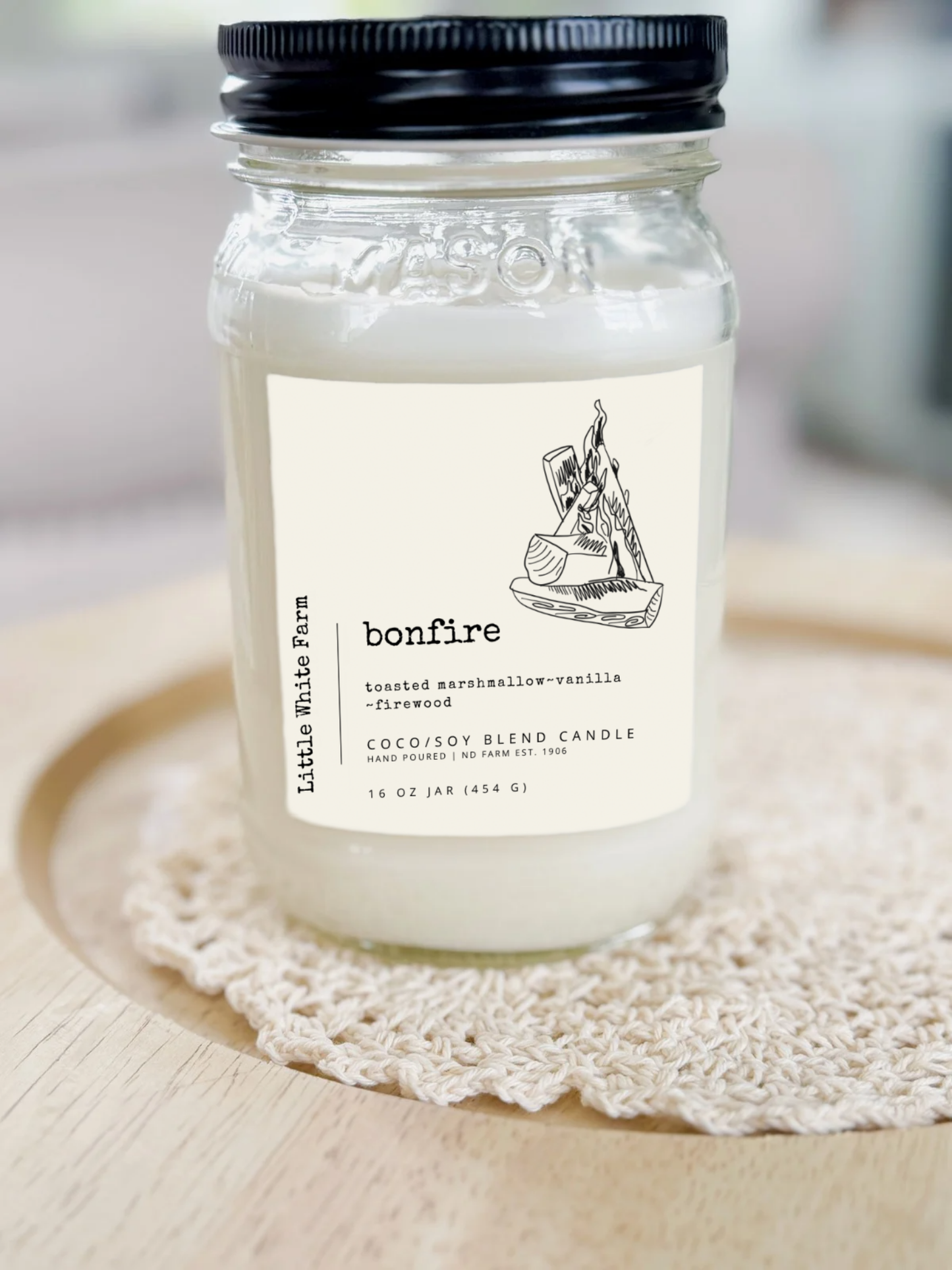 Bonfire Fall Collection Mason Jar Candle