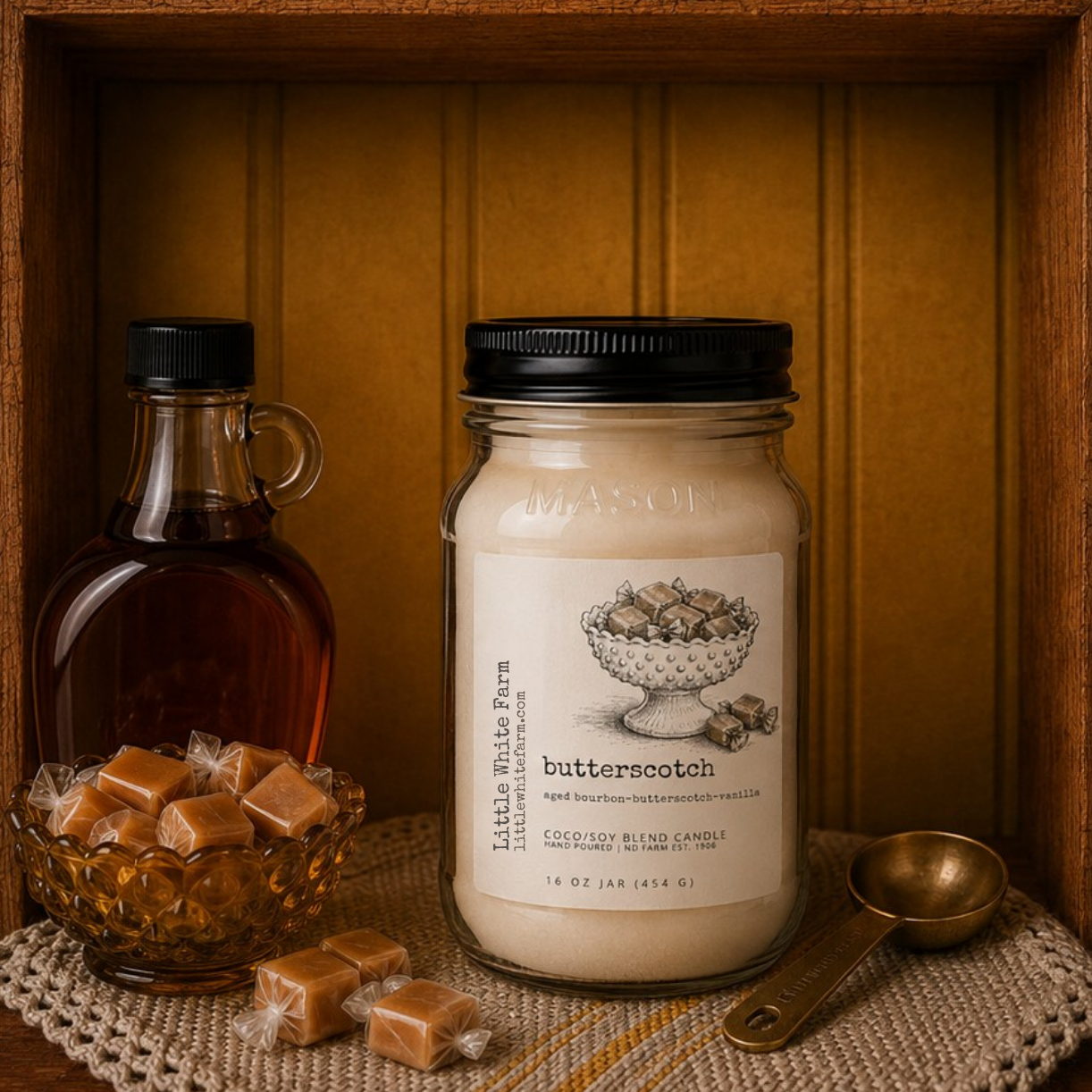Butterscotch Harvest Collection Mason Jar and Wax Melt