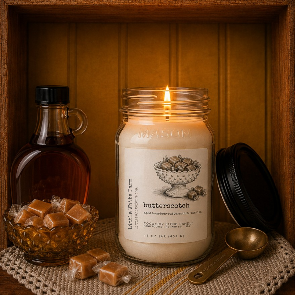 Butterscotch Harvest Collection Mason Jar and Wax Melt