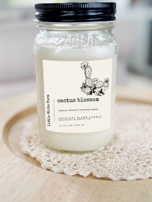 Cactus Blossom Summer Collection Mason Jar Candle