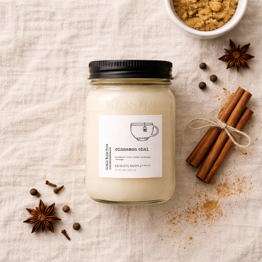 Cinnamon Chai Farmhouse Collection Mason Jar Candle and Wax Melt