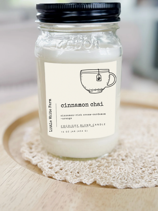 Cinnamon Chai Farmhouse Collection Mason Jar Candle