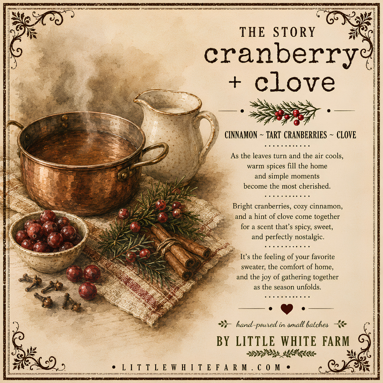Cranberry + Clove Harvest Collection Mason Jar Candle and Wax Melt