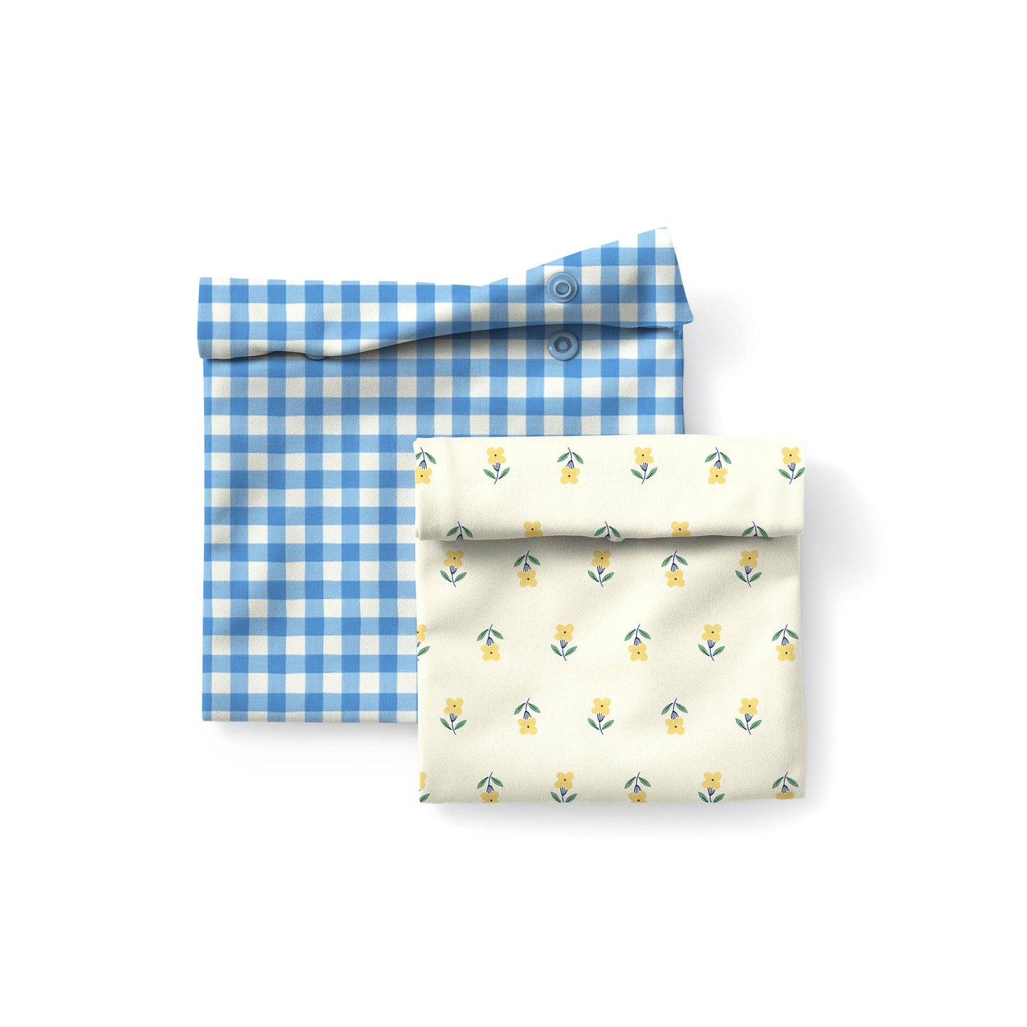 Snack + Sammy Pouches: Gingham + Buds