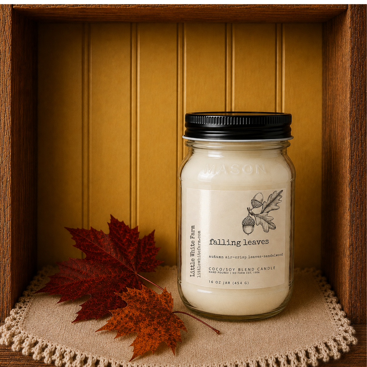 Falling Leaves Harvest Collection Mason Jar Candle and Wax Melt