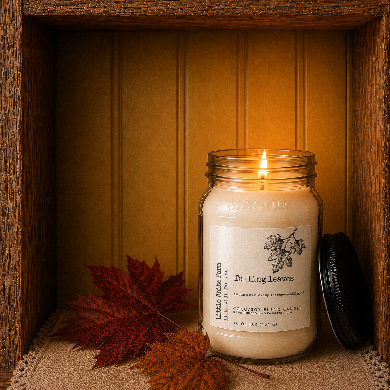 Falling Leaves Harvest Collection Mason Jar Candle and Wax Melt