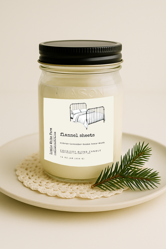 Flannel Sheets Mason Jar Candle
