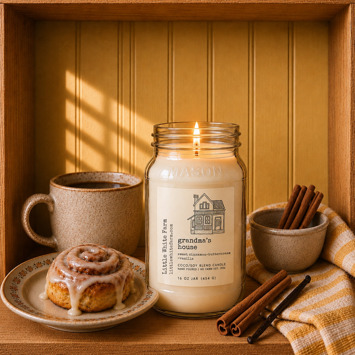 Grandma's House Farmhouse Collection Mason Jar Candle and Wax Melt