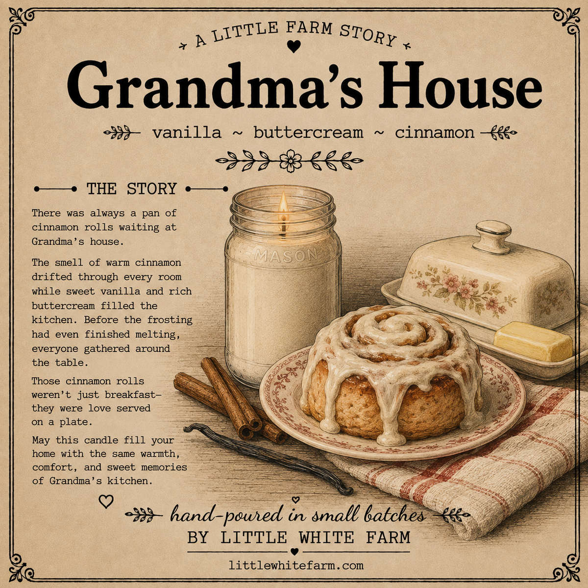 Grandma's House Farmhouse Collection Mason Jar Candle and Wax Melt