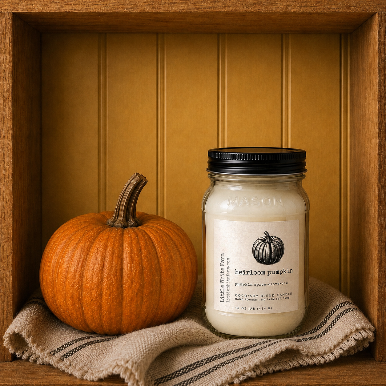Heirloom Pumpkin Harvest Collection Mason Jar Candle and Wax Melt
