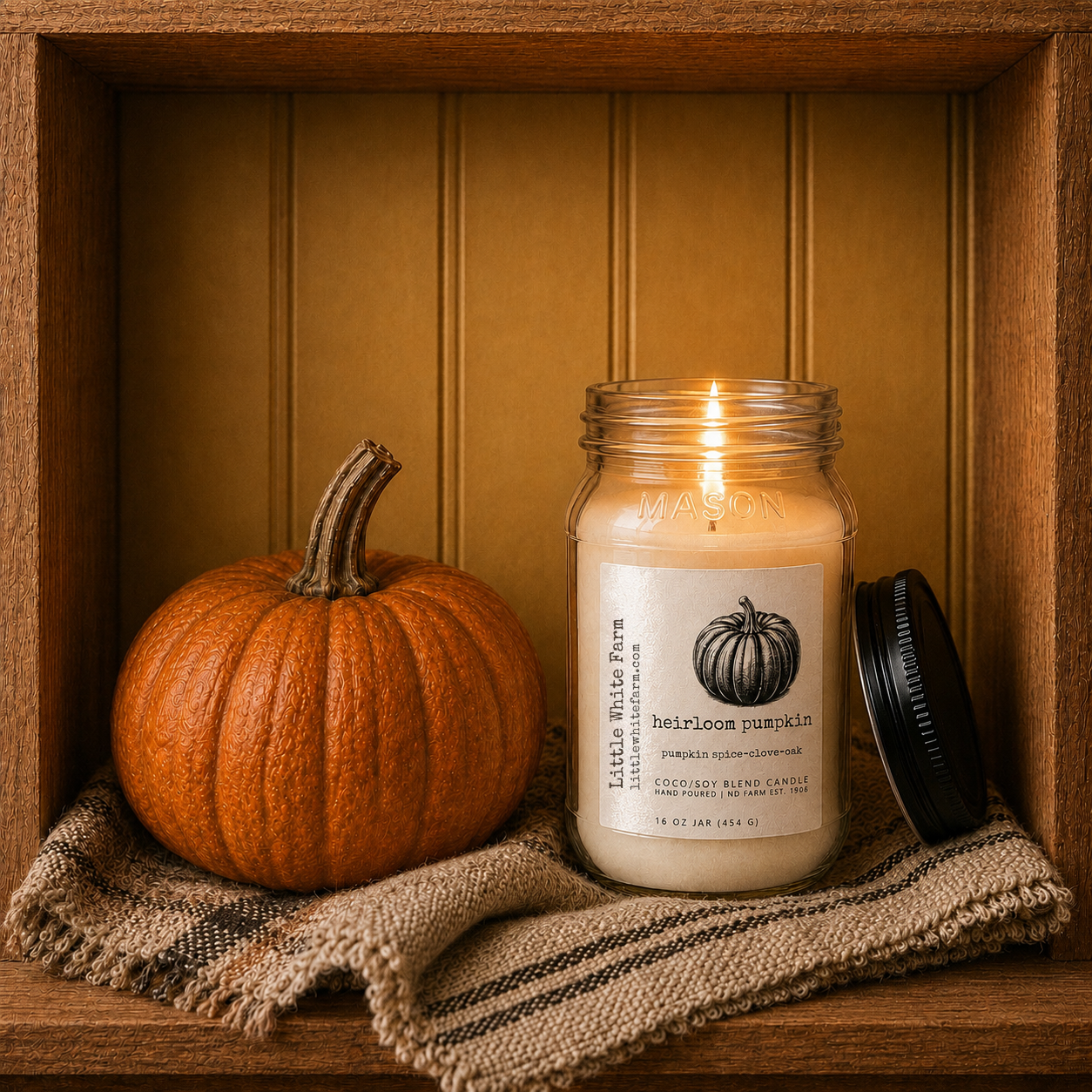 Heirloom Pumpkin Harvest Collection Mason Jar Candle and Wax Melt