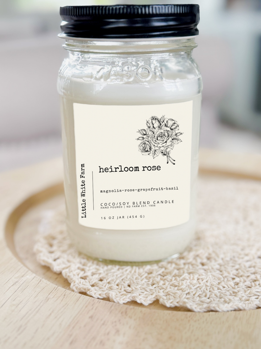 Heirloom Rose Spring Collection Mason Jar Candle
