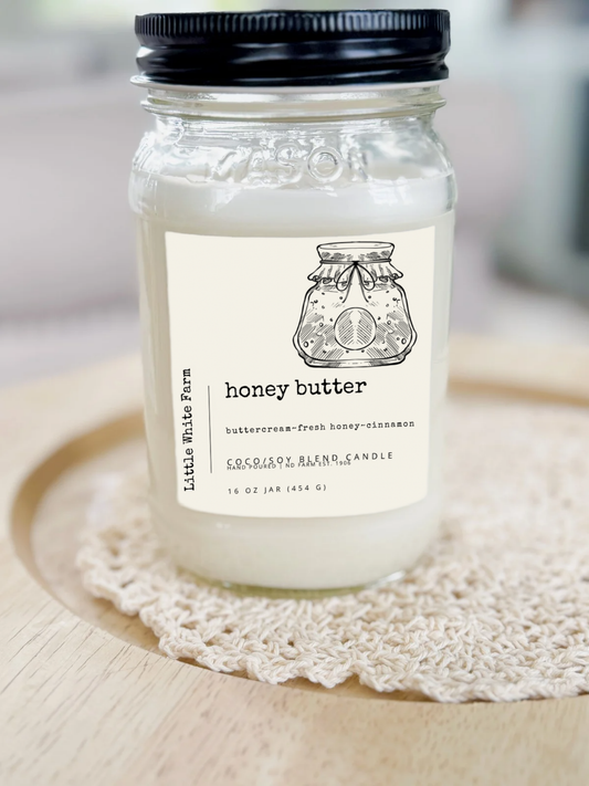 Honey Butter Farmhouse Collection Mason Jar Candle