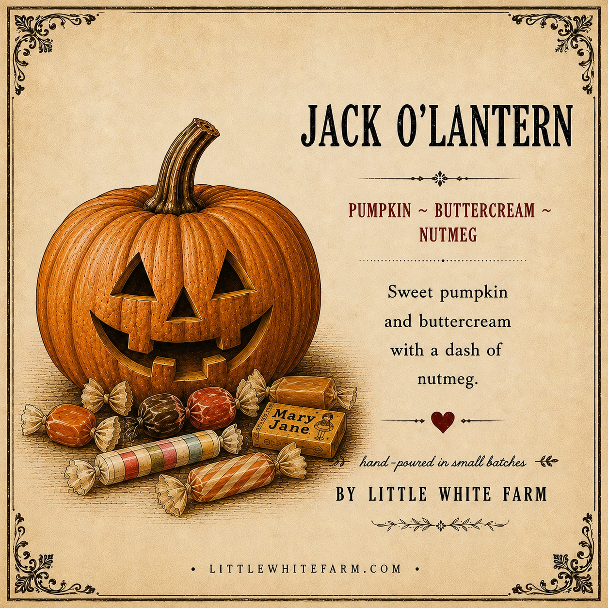 Jack O' Lantern Harvest Collection Mason Jar Candle and Wax Melt