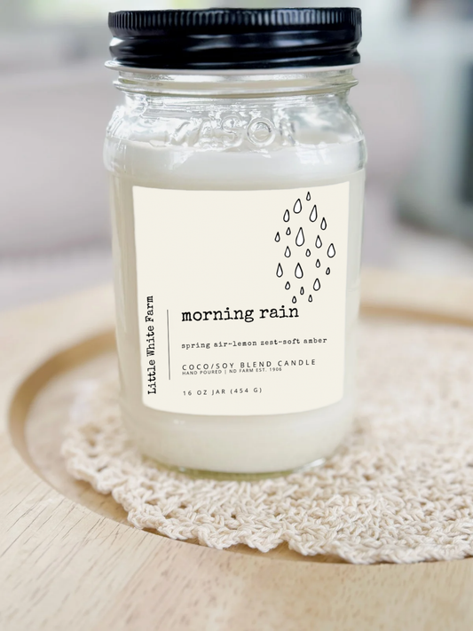 Morning Rain Spring Collection Mason Jar Candle
