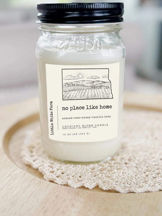 No Place Like Home Farmhouse Collection Mason Jar Candle