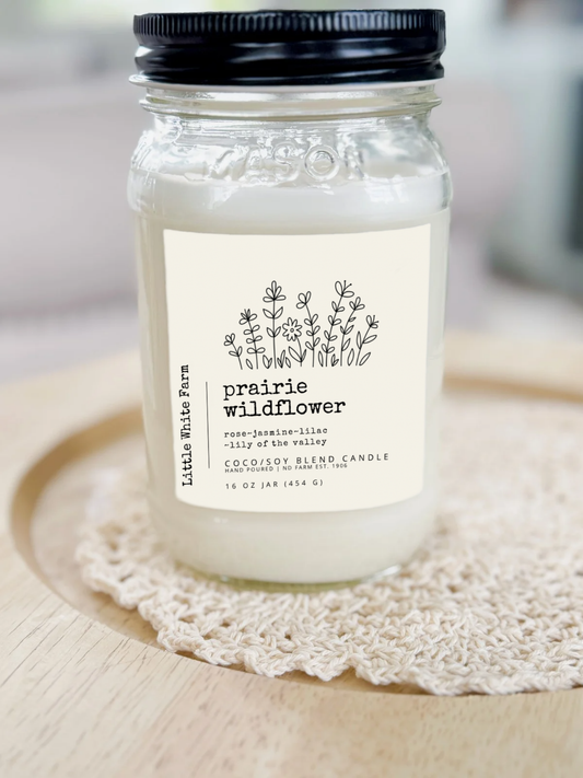 Prairie Wildflower Spring Collection Mason Jar Candle