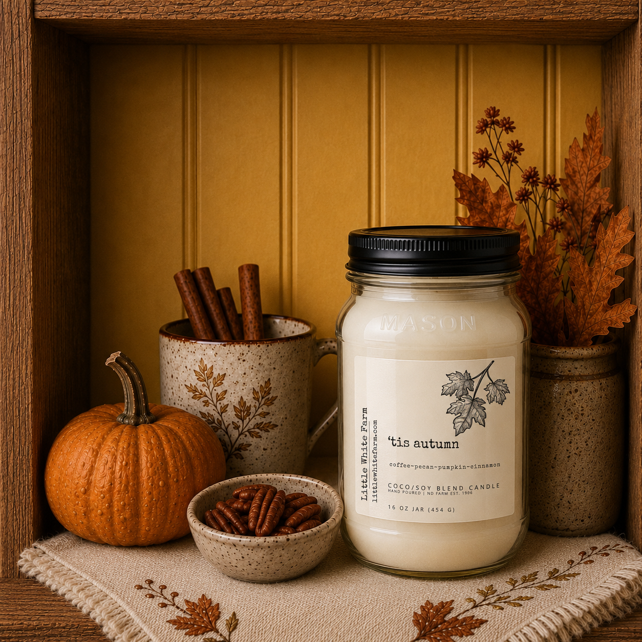 'Tis Autumn Harvest Collection Mason Jar and Wax Melt
