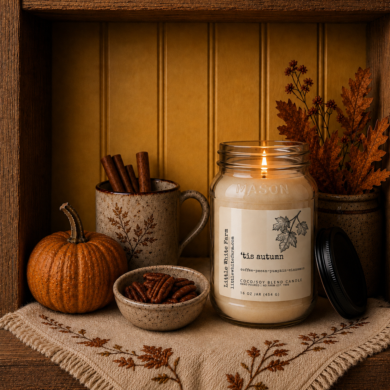 'Tis Autumn Harvest Collection Mason Jar and Wax Melt