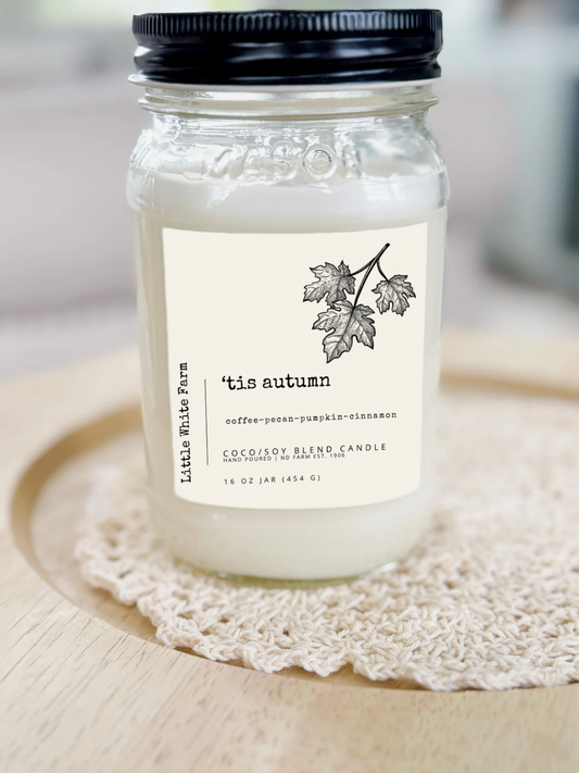 'Tis Autumn Fall Collection Mason Jar Candle